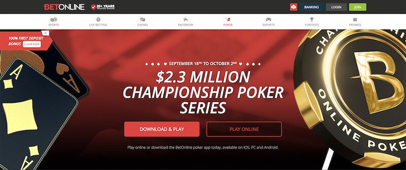 BetOnline Poker Review | 100% Match Up To $1000