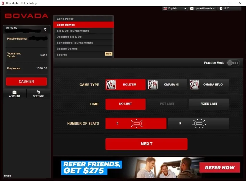 Bovada poker deals